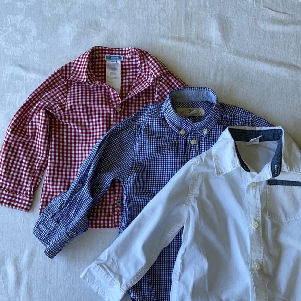 **SOLD Bundle lot of three button-up shirts, size 2